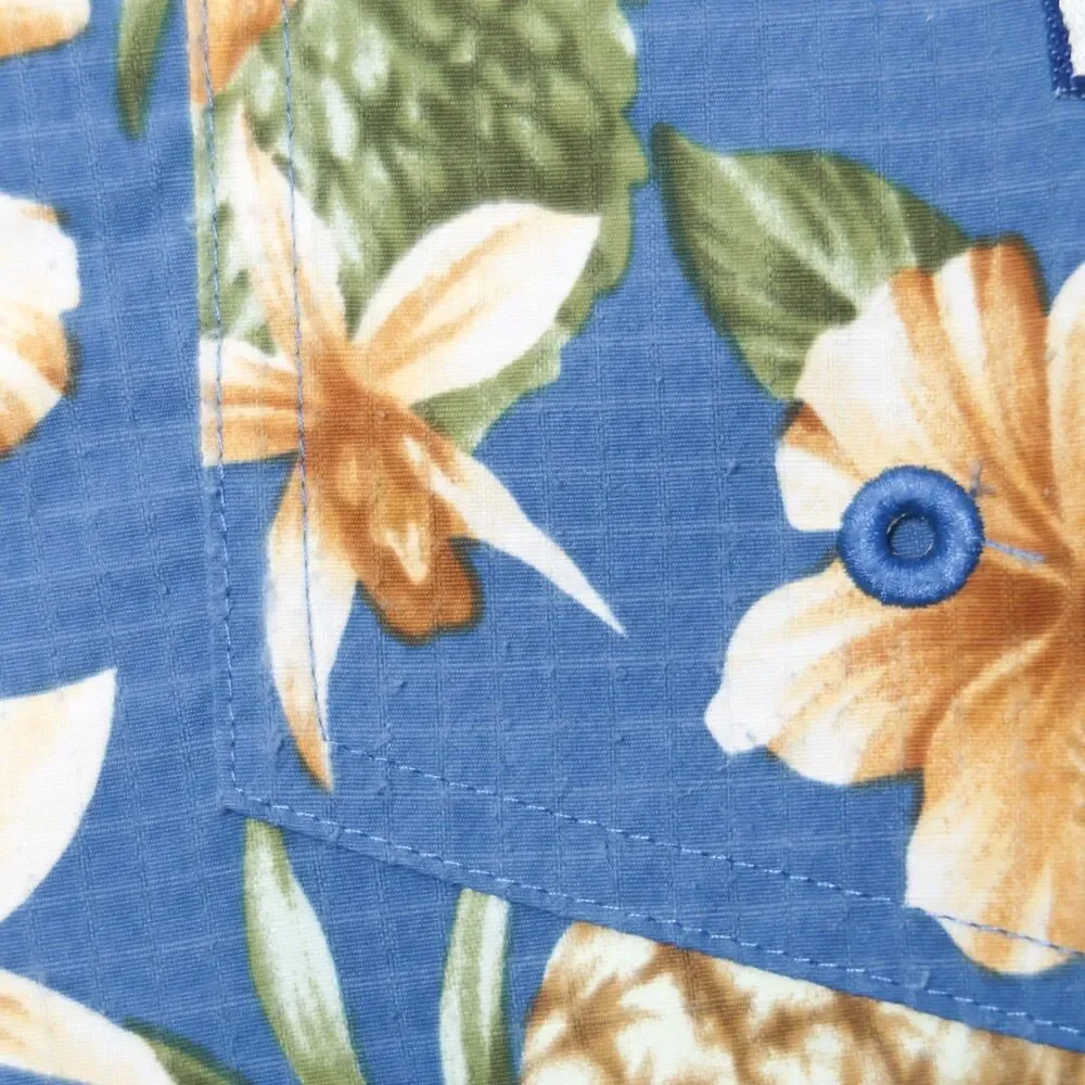 Tommy Bahama Mens Swim Trunks Size XXL Blue Yellow Hawaiian Pineapple Mesh Liner